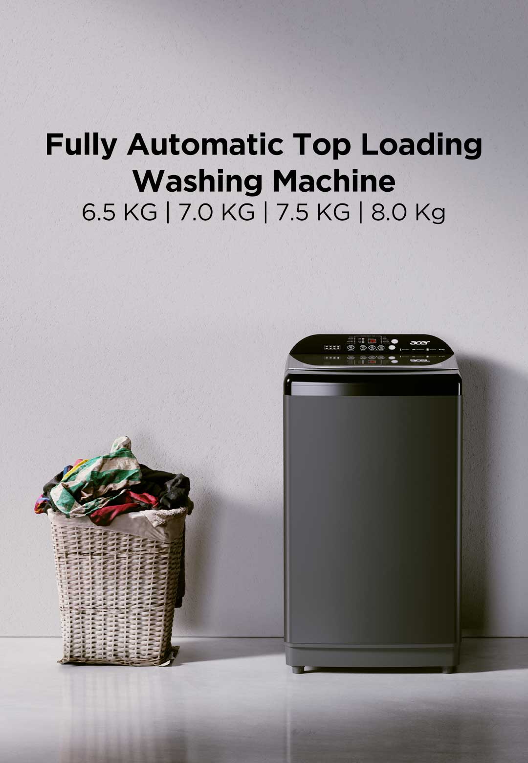Buy Acer Fully Automatic Washing Machines Online | Indkal Technologies | Acer Appliances